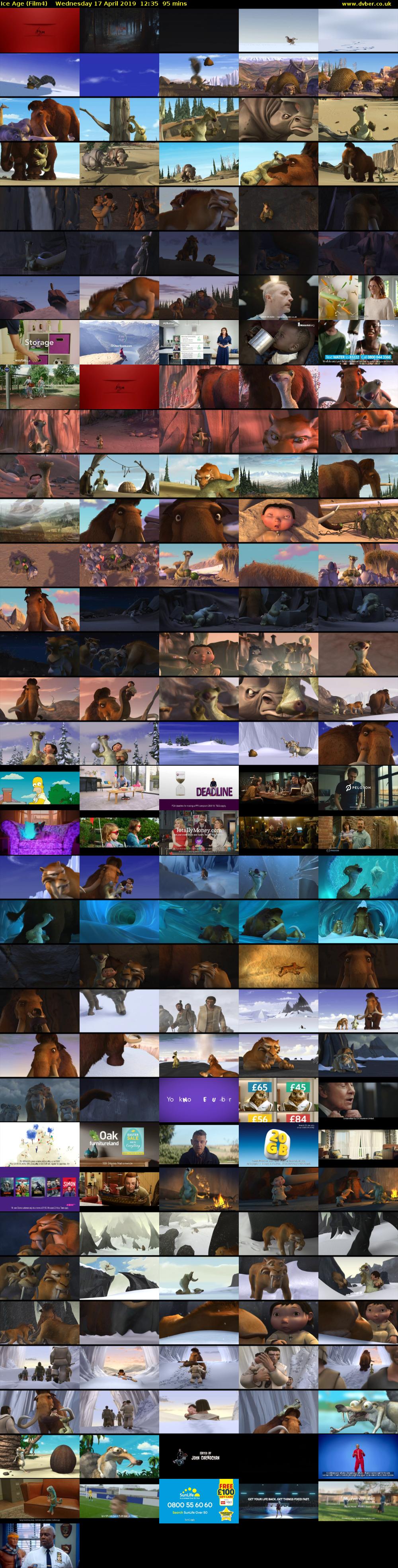 Ice Age (Film4) Wednesday 17 April 2019 12:35 - 14:10