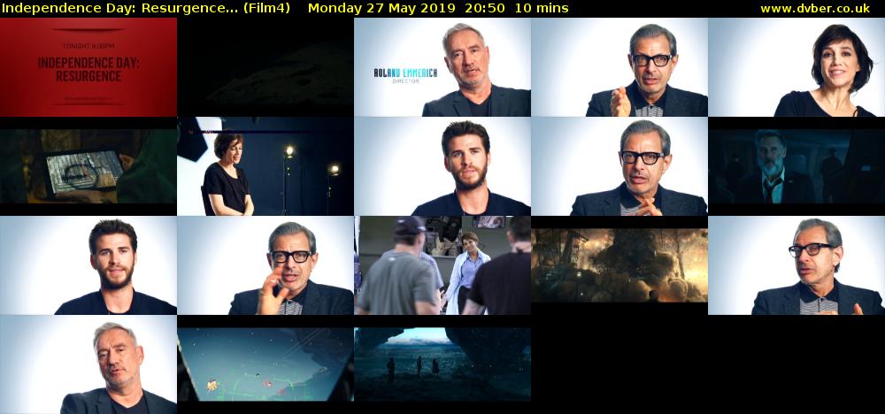 Independence Day: Resurgence... (Film4) Monday 27 May 2019 20:50 - 21:00