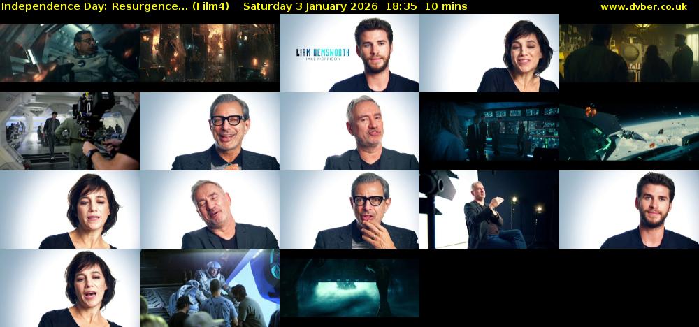 Independence Day: Resurgence... (Film4) Saturday 3 January 2026 18:35 - 18:45