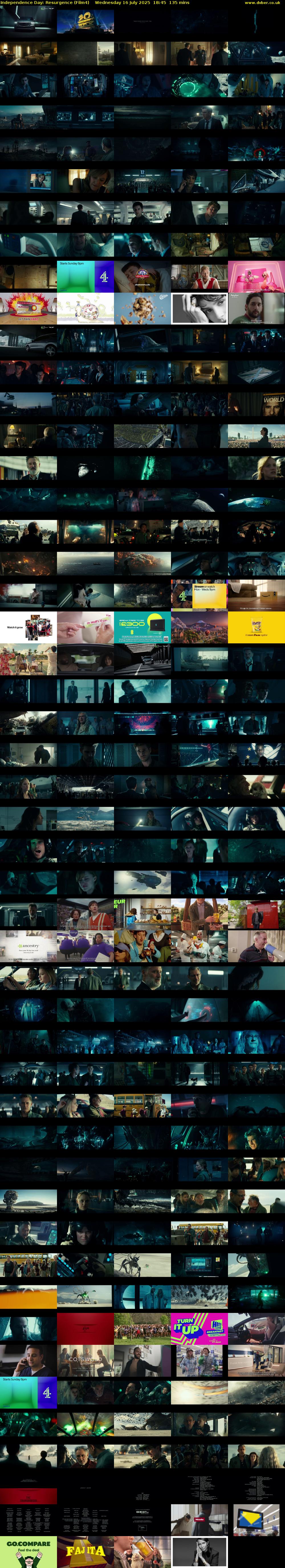 Independence Day: Resurgence (Film4) Wednesday 16 July 2025 18:45 - 21:00