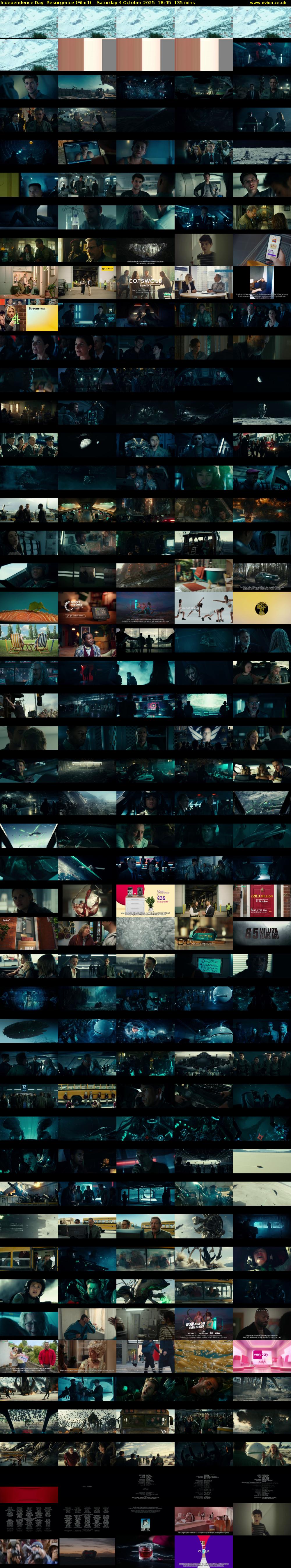 Independence Day: Resurgence (Film4) Saturday 4 October 2025 18:45 - 21:00