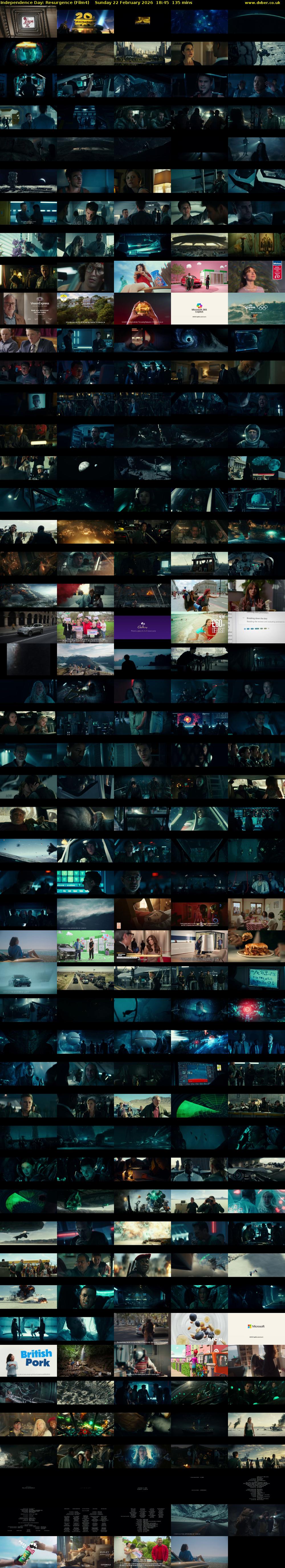 Independence Day: Resurgence (Film4) Sunday 22 February 2026 18:45 - 21:00