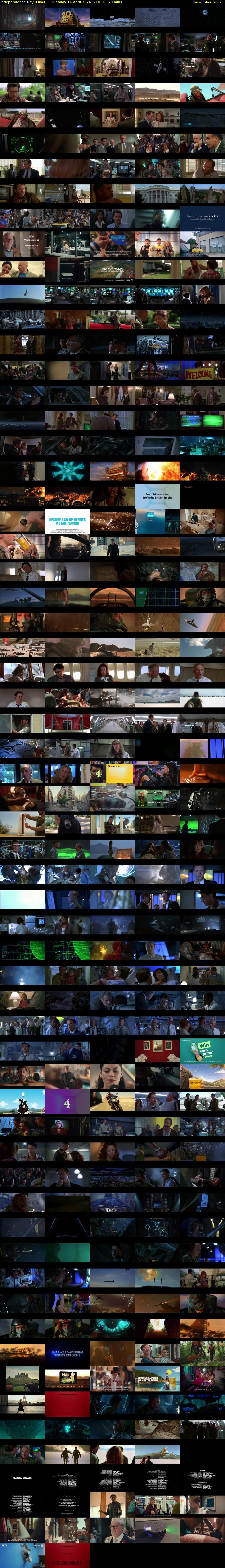 Independence Day (Film4) Tuesday 14 April 2026 21:00 - 23:50