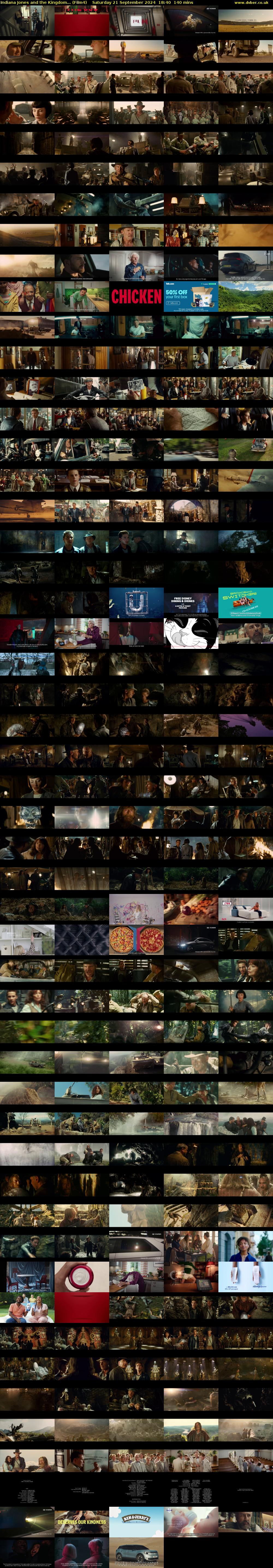Indiana Jones and the Kingdom... (Film4) Saturday 21 September 2024 18:40 - 21:00