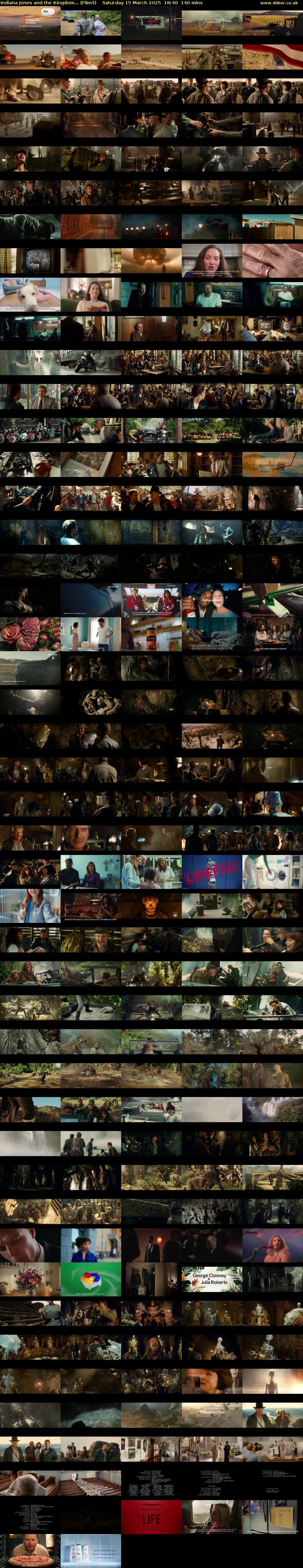 Indiana Jones and the Kingdom... (Film4) Saturday 15 March 2025 18:40 - 21:00