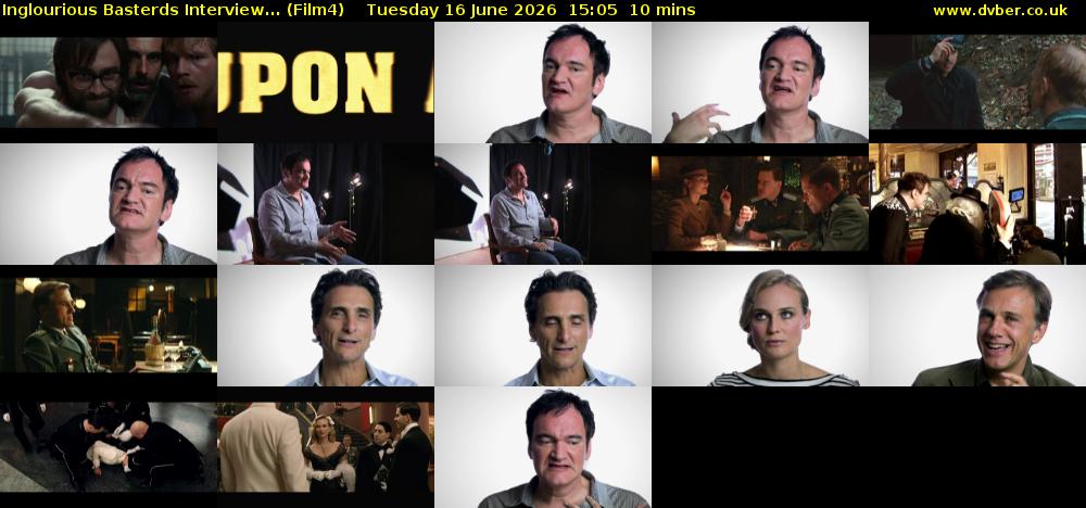 Inglourious Basterds Interview... (Film4) Tuesday 16 June 2026 15:05 - 15:15