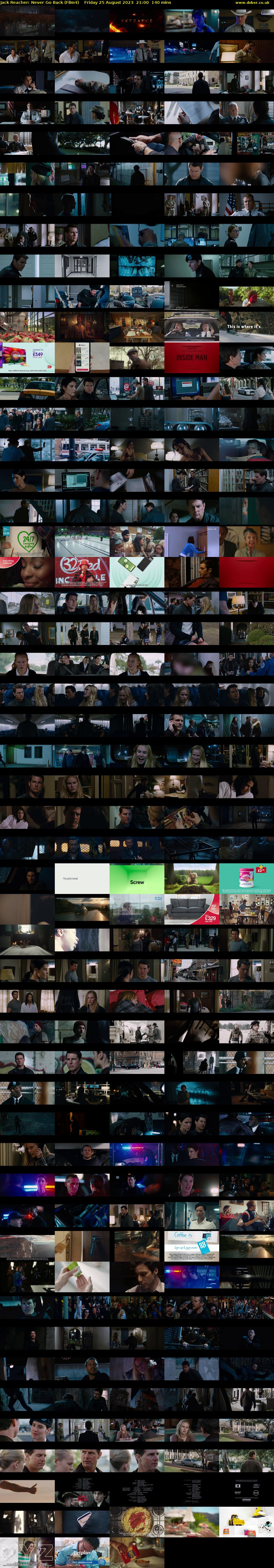 Jack Reacher: Never Go Back (Film4) Friday 25 August 2023 21:00 - 23:20