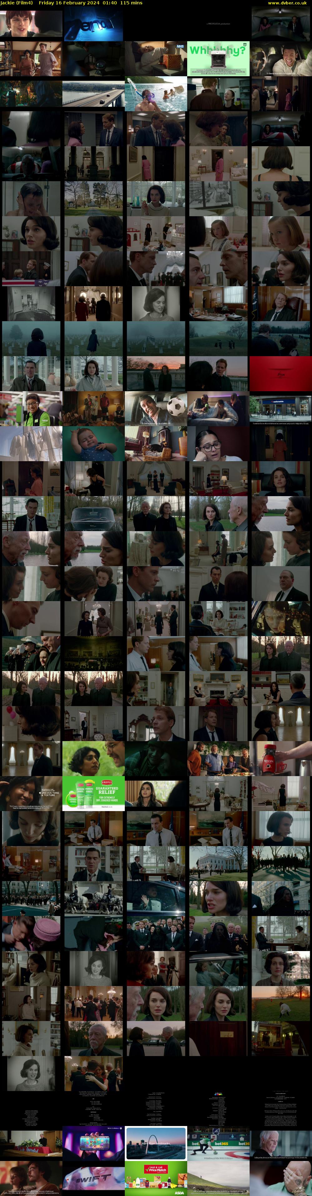 Jackie (Film4) Friday 16 February 2024 01:40 - 03:35