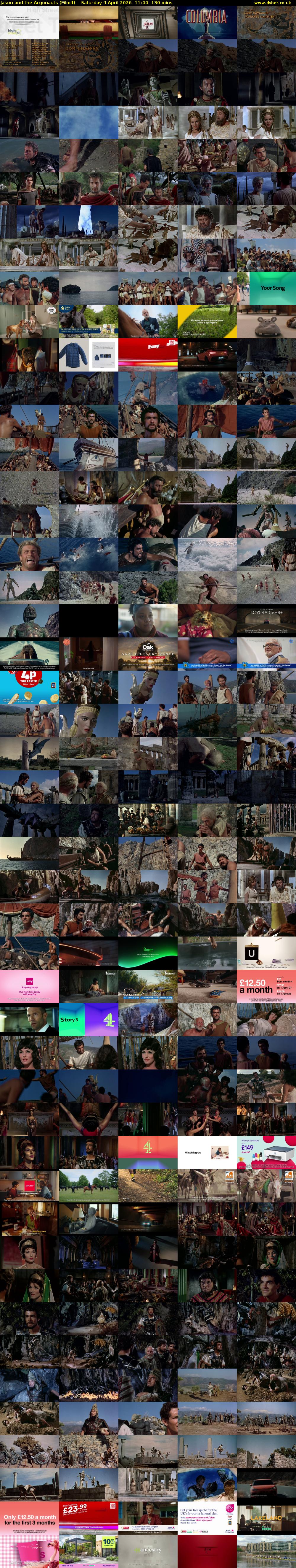 Jason and the Argonauts (Film4) Saturday 4 April 2026 11:00 - 13:10