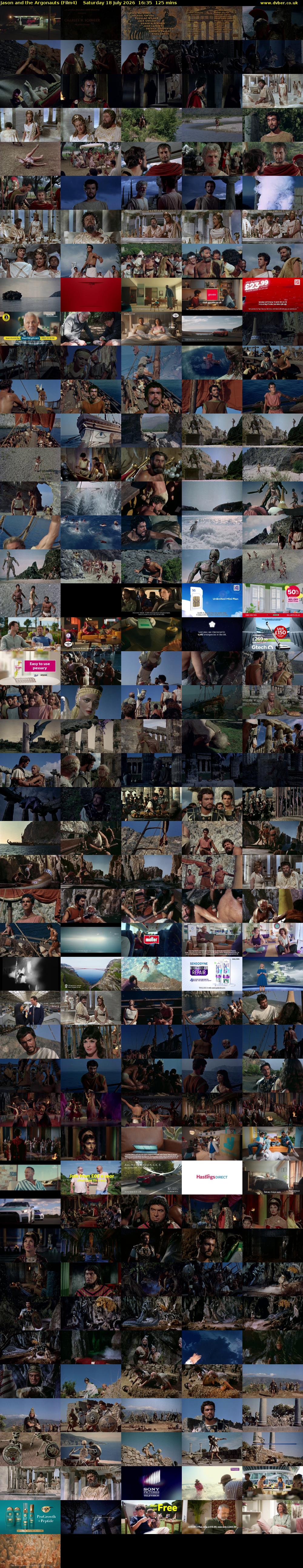 Jason and the Argonauts (Film4) Saturday 18 July 2026 16:35 - 18:40