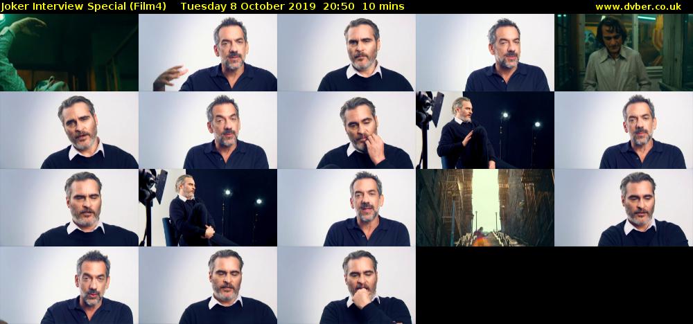 Joker Interview Special (Film4) Tuesday 8 October 2019 20:50 - 21:00