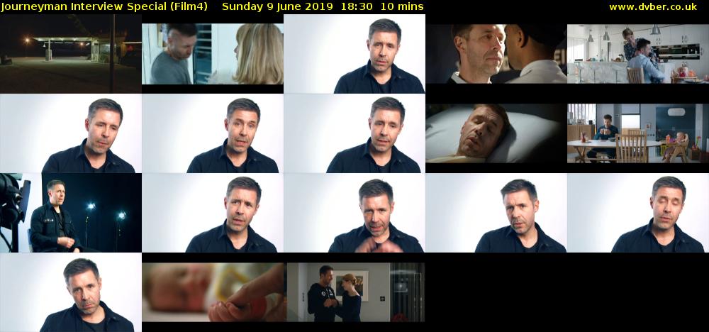Journeyman Interview Special (Film4) Sunday 9 June 2019 18:30 - 18:40