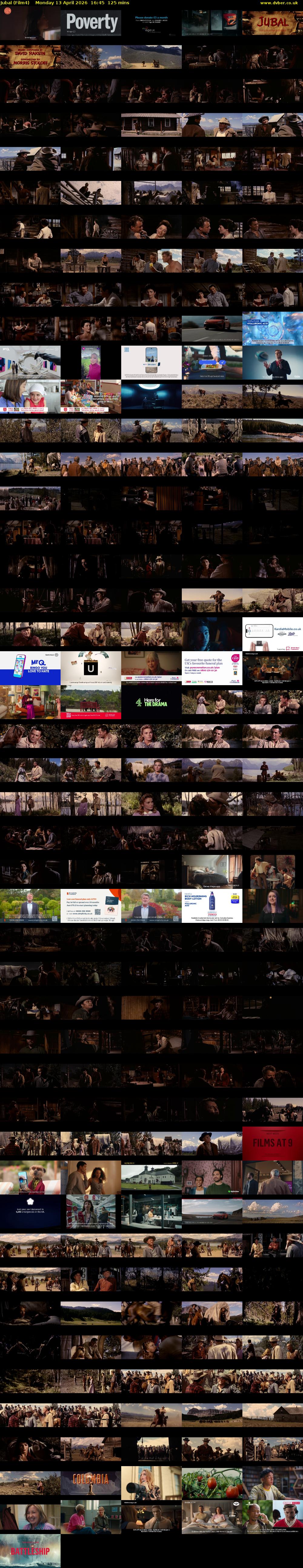 Jubal (Film4) Monday 13 April 2026 16:45 - 18:50
