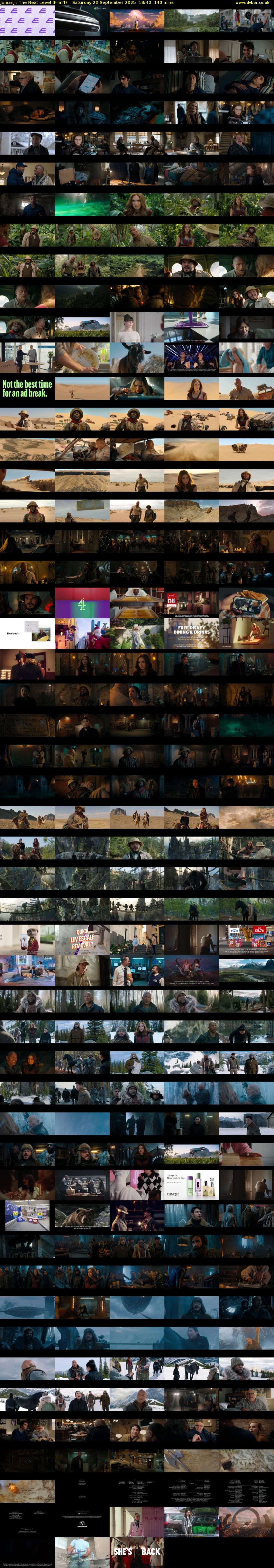 Jumanji: The Next Level (Film4) Saturday 20 September 2025 18:40 - 21:00