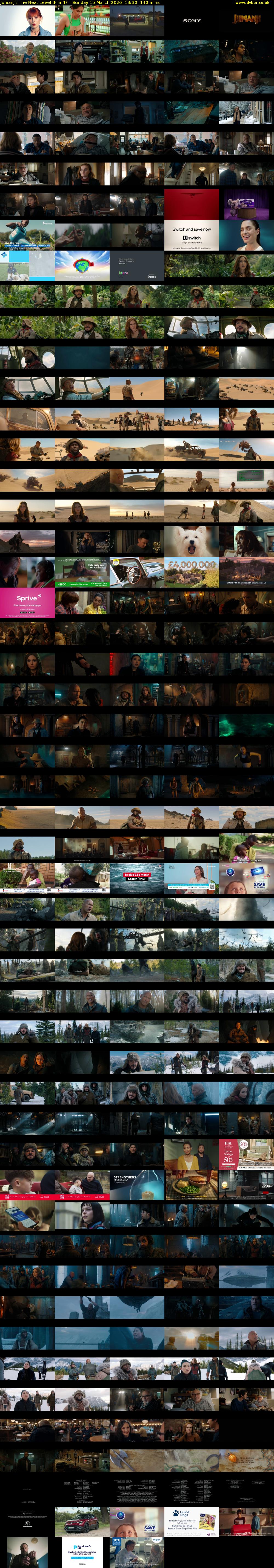 Jumanji: The Next Level (Film4) Sunday 15 March 2026 13:30 - 15:50