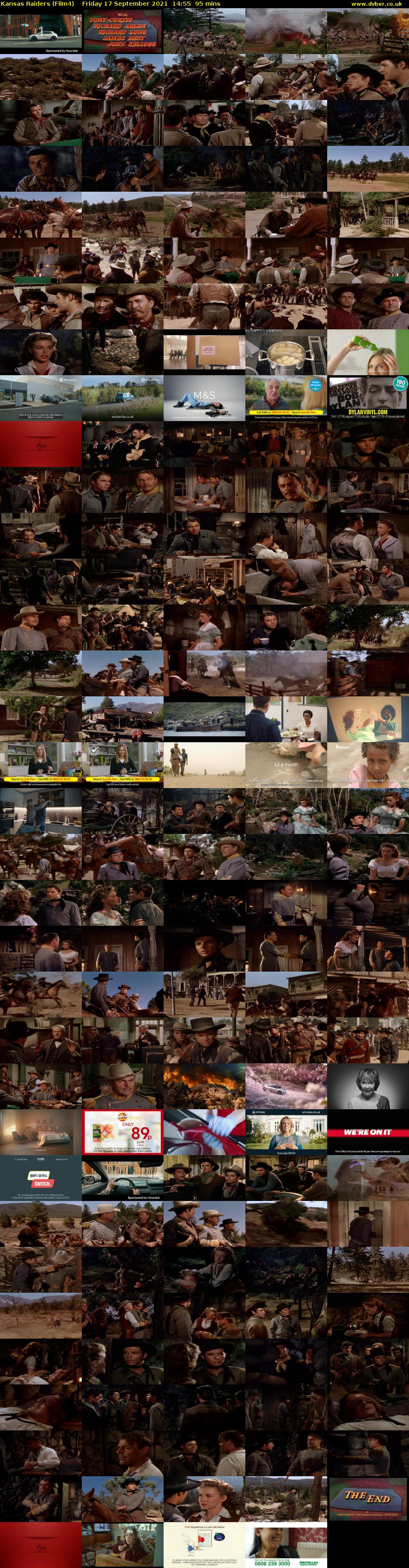 Kansas Raiders (Film4) Friday 17 September 2021 14:55 - 16:30