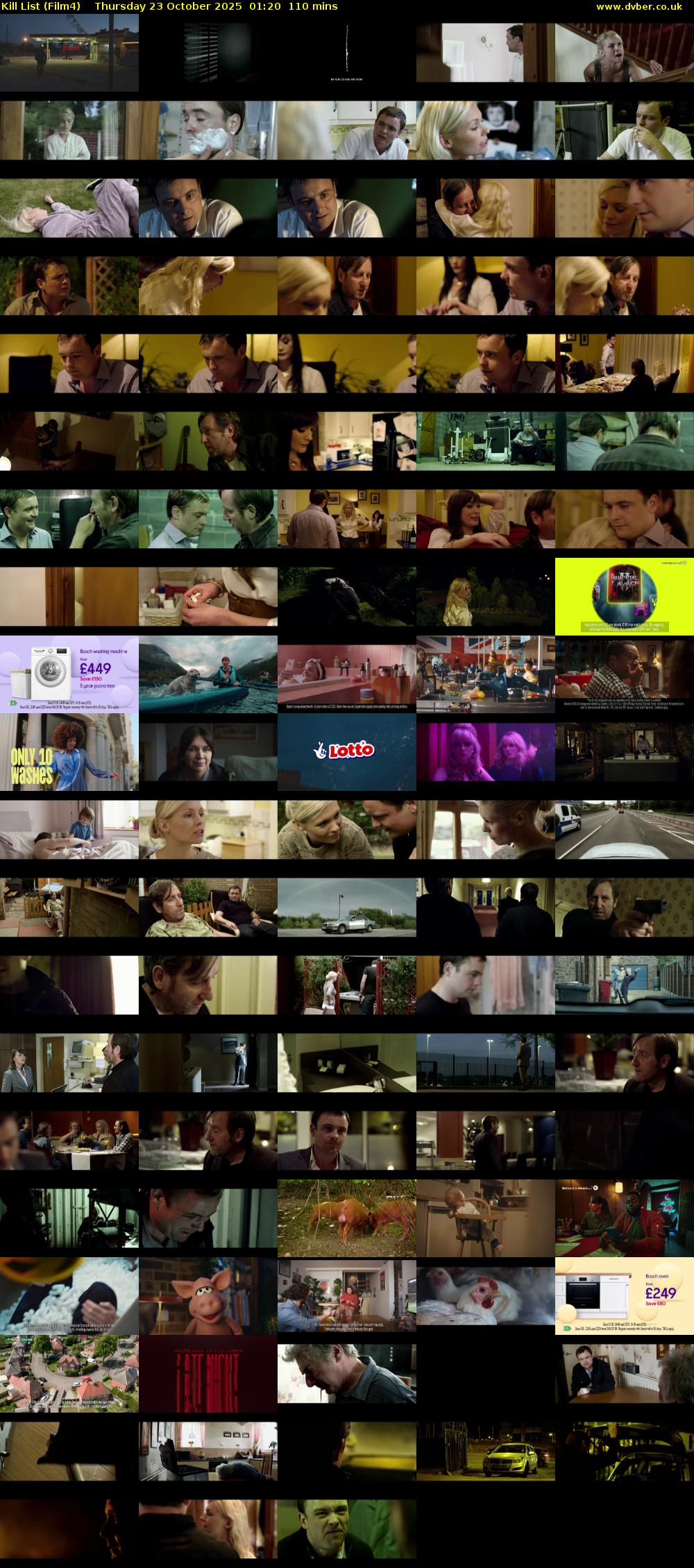 Kill List (Film4) Thursday 23 October 2025 01:20 - 03:10