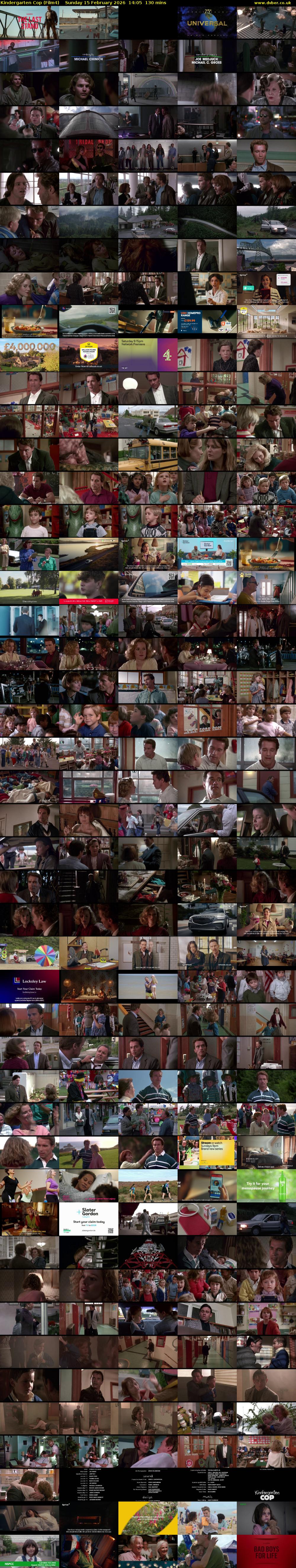 Kindergarten Cop (Film4) Sunday 15 February 2026 14:05 - 16:15