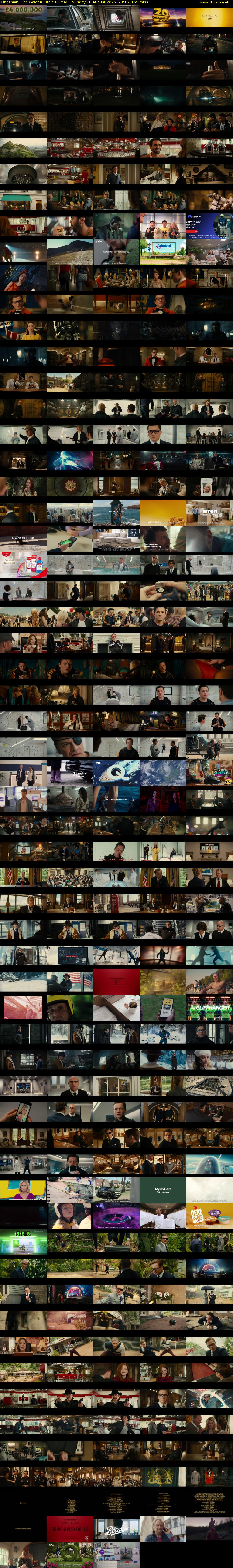 Kingsman: The Golden Circle (Film4) Sunday 16 August 2026 23:15 - 02:00