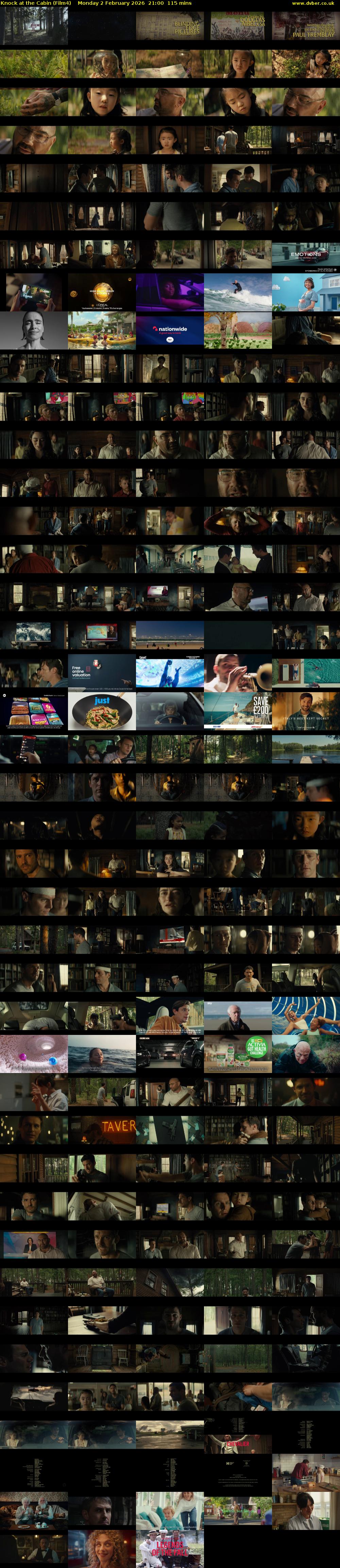 Knock at the Cabin (Film4) Monday 2 February 2026 21:00 - 22:55