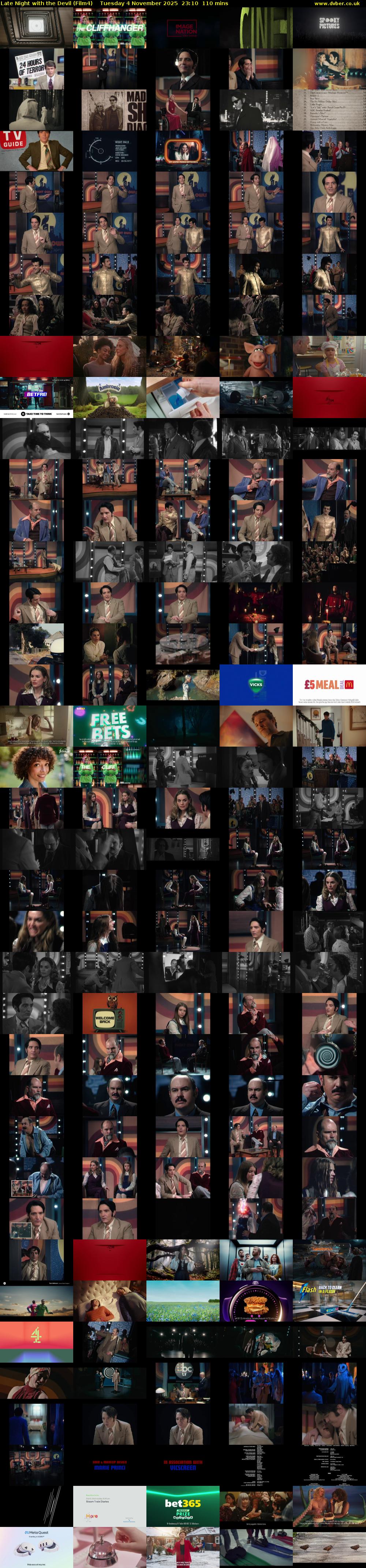 Late Night with the Devil (Film4) Tuesday 4 November 2025 23:10 - 01:00