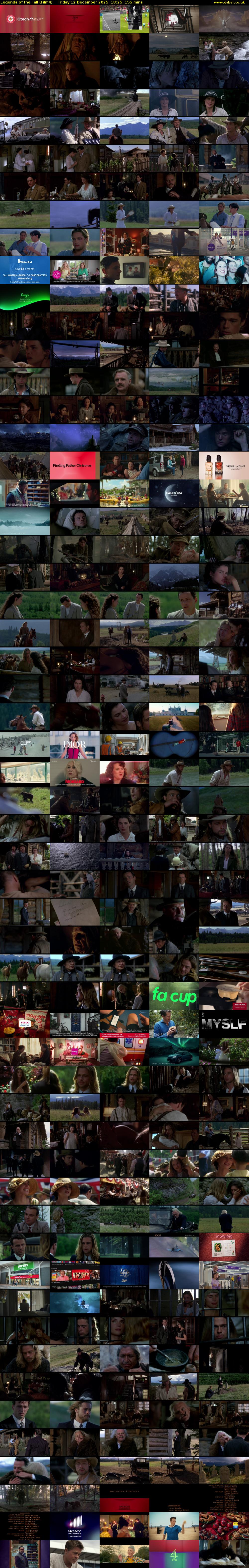 Legends of the Fall (Film4) Friday 12 December 2025 18:25 - 21:00