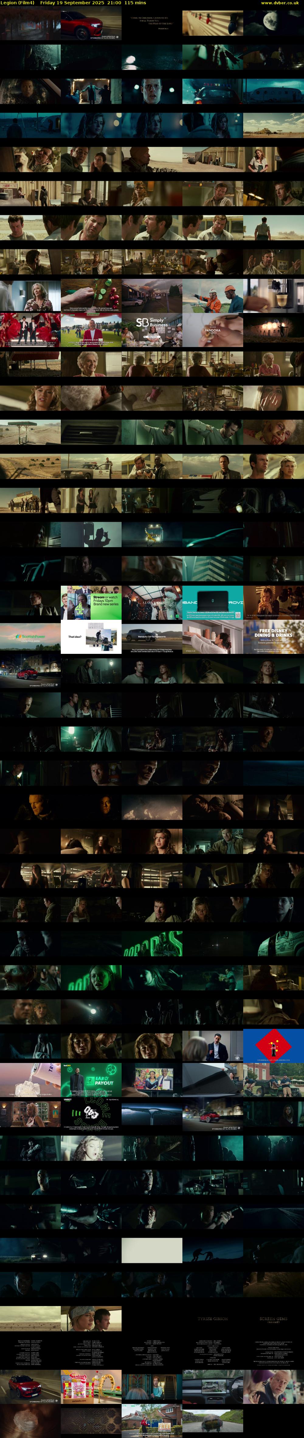 Legion (Film4) Friday 19 September 2025 21:00 - 22:55