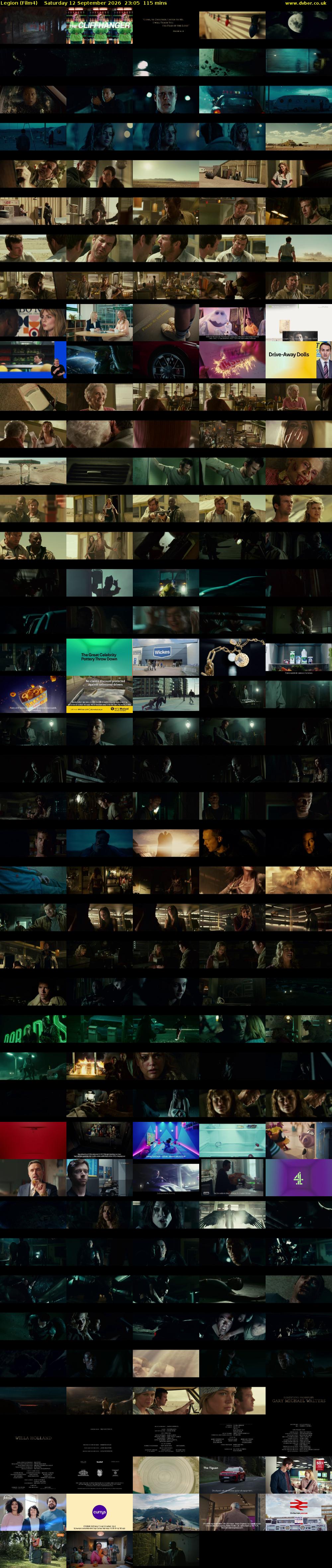 Legion (Film4) Saturday 12 September 2026 23:05 - 01:00