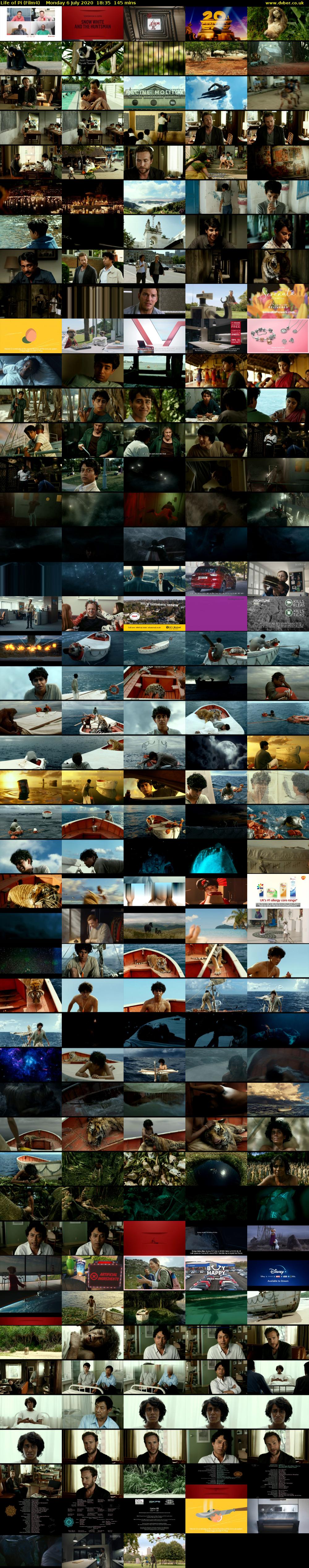 Life of Pi (Film4) Monday 6 July 2020 18:35 - 21:00