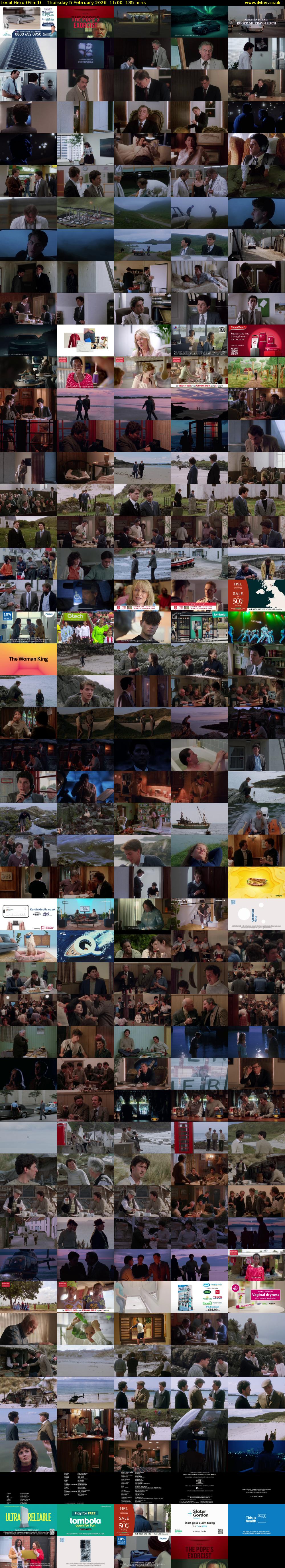 Local Hero (Film4) Thursday 5 February 2026 11:00 - 13:15