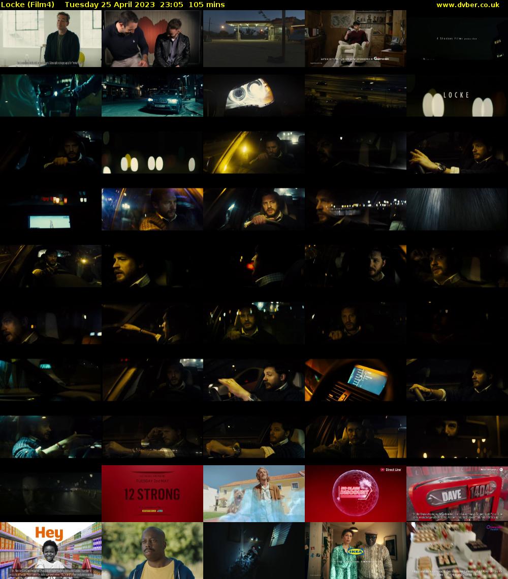 Locke (Film4) Tuesday 25 April 2023 23:05 - 00:50
