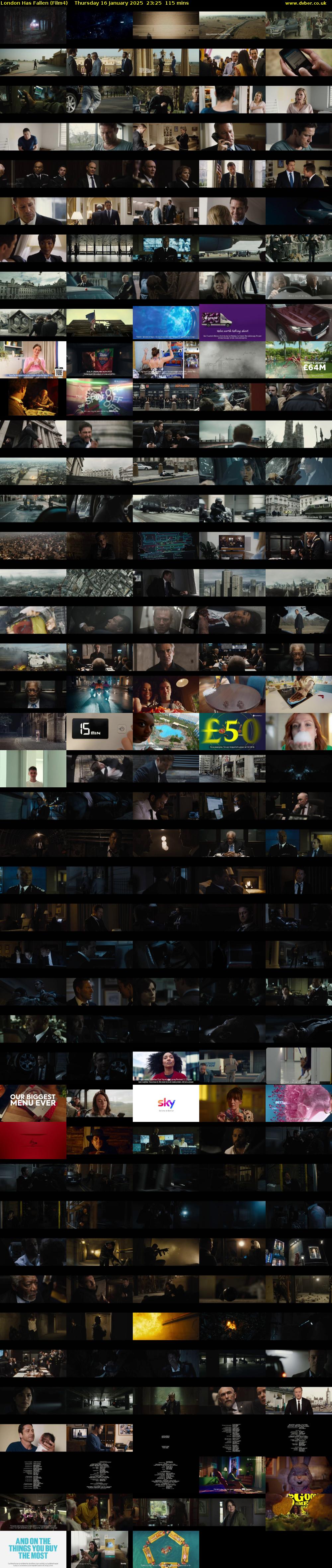 London Has Fallen (Film4) Thursday 16 January 2025 23:25 - 01:20