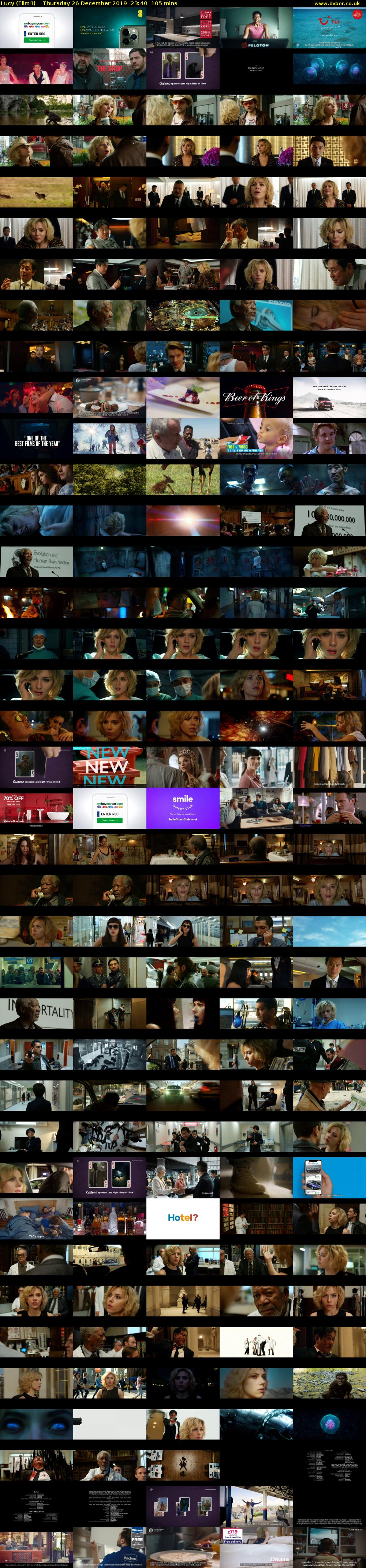 Lucy (Film4) Thursday 26 December 2019 23:40 - 01:25