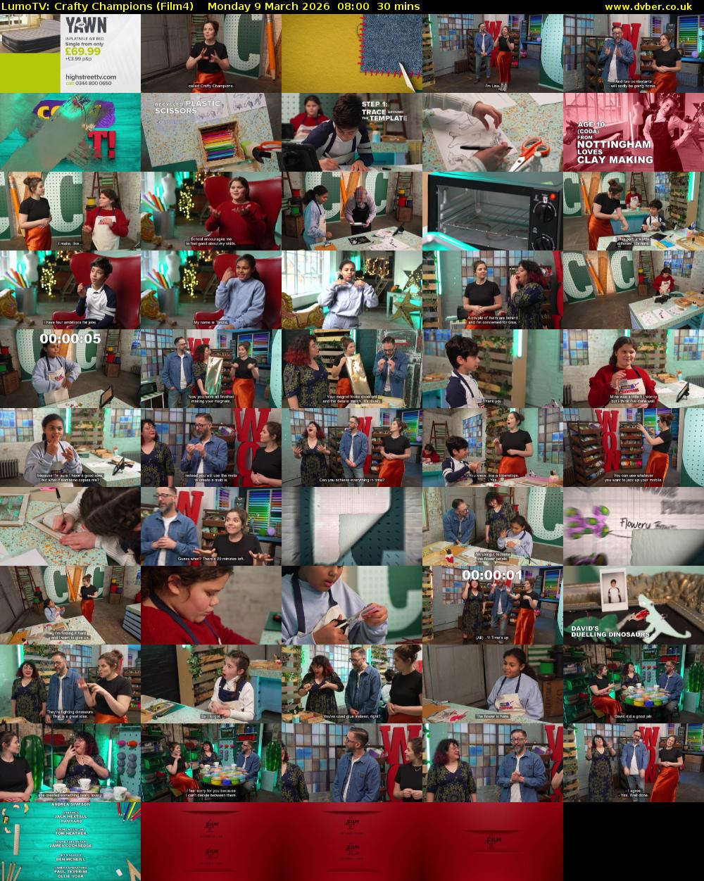 LumoTV: Crafty Champions (Film4) Monday 9 March 2026 08:00 - 08:30