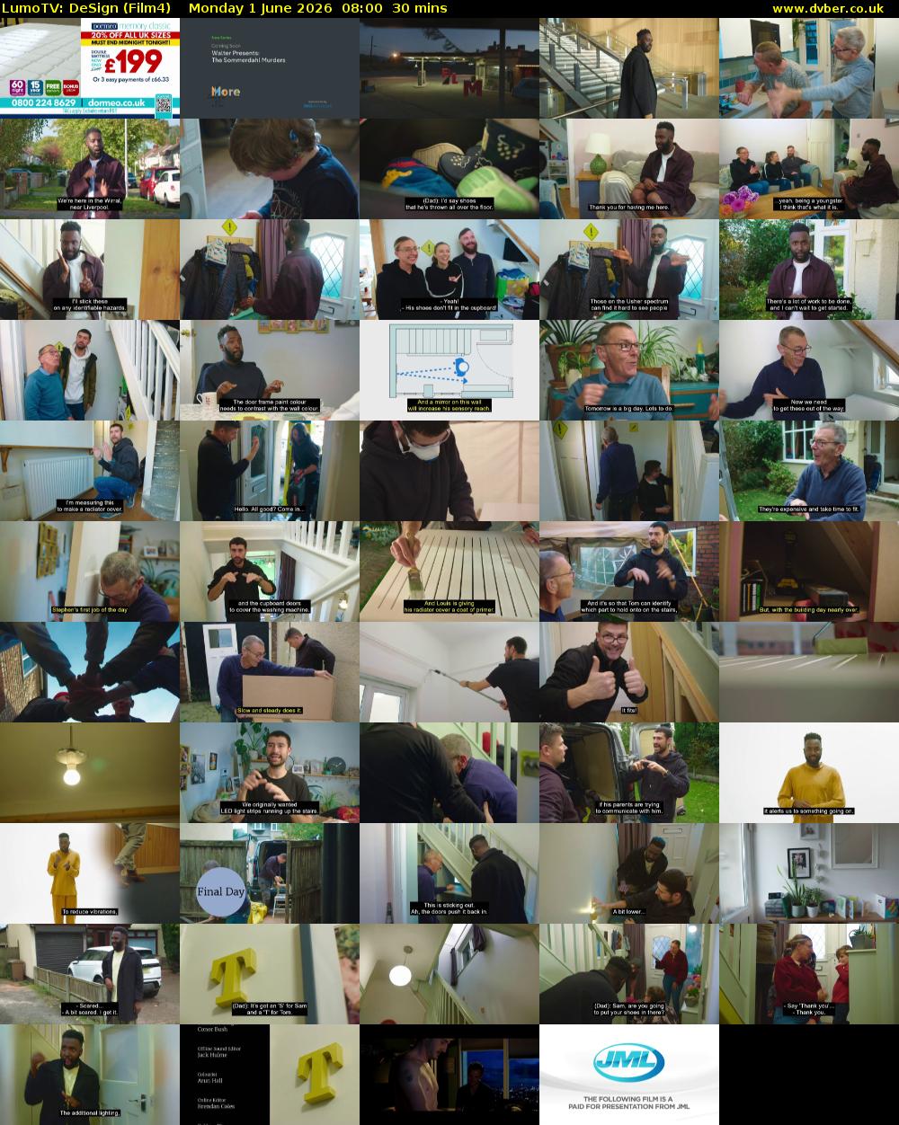 LumoTV: DeSign (Film4) Monday 1 June 2026 08:00 - 08:30
