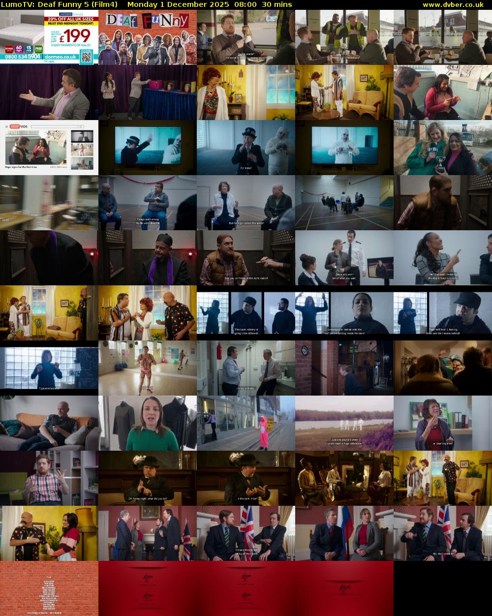 LumoTV: Deaf Funny 5 (Film4) Monday 1 December 2025 08:00 - 08:30