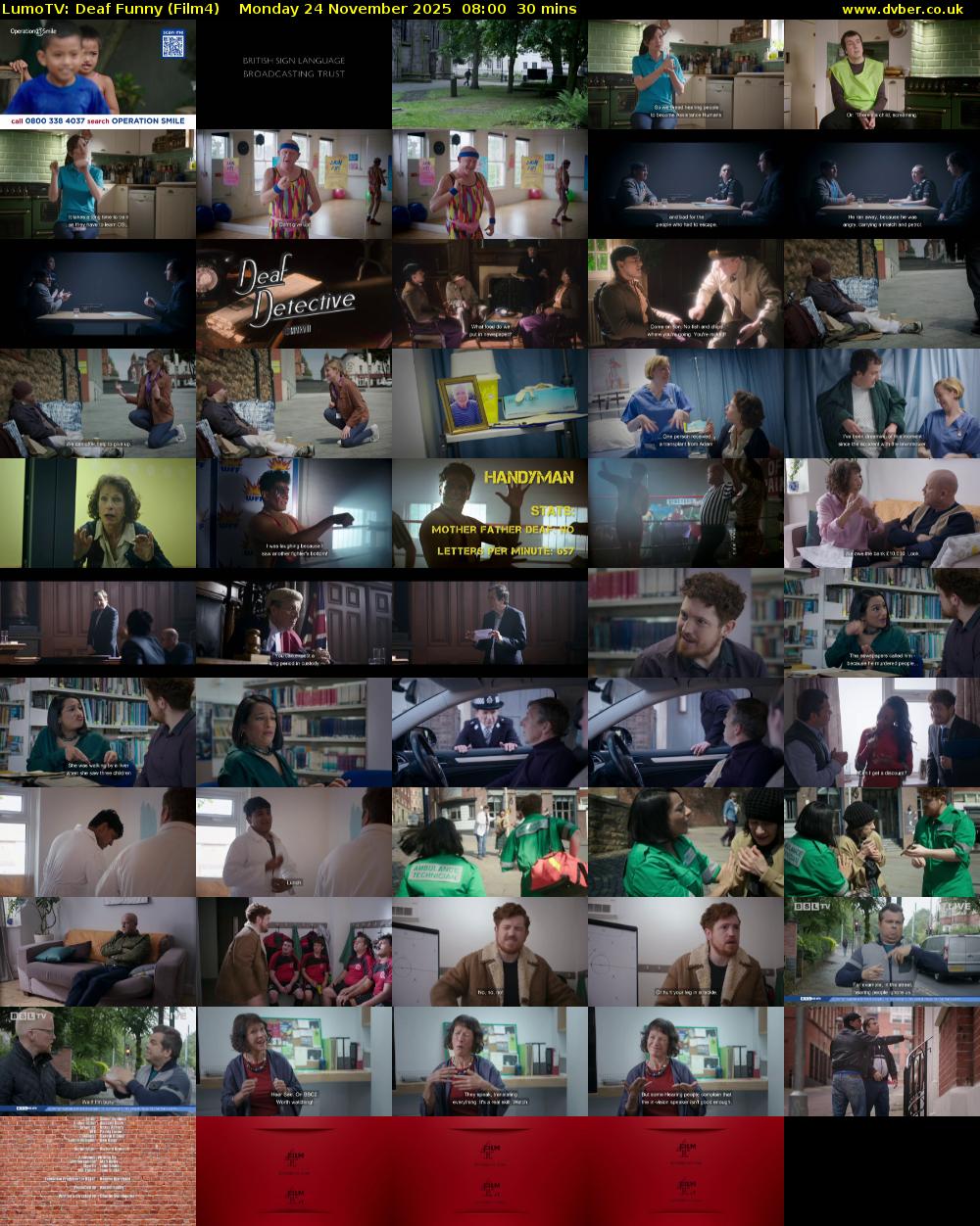 LumoTV: Deaf Funny (Film4) Monday 24 November 2025 08:00 - 08:30