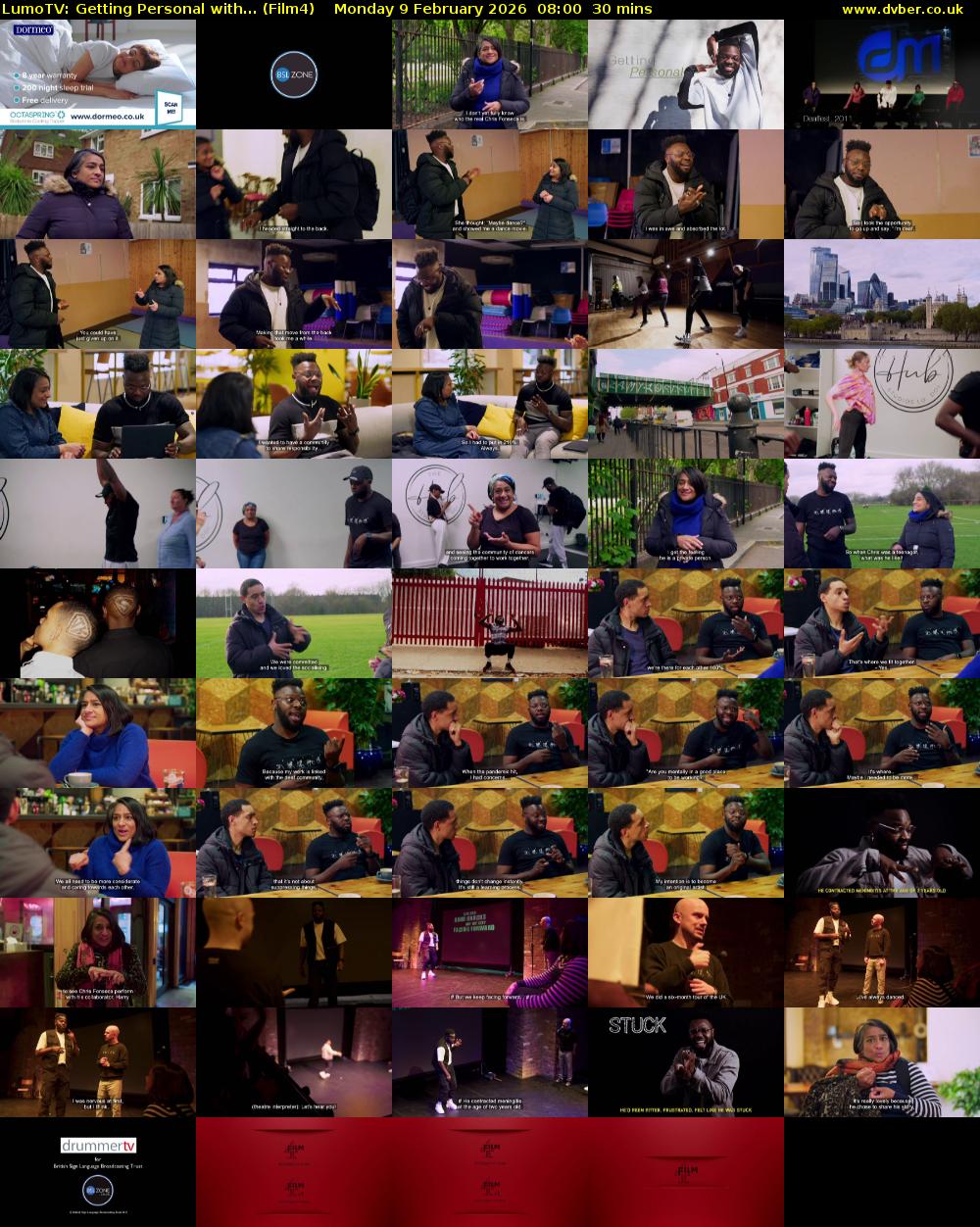 LumoTV: Getting Personal with... (Film4) Monday 9 February 2026 08:00 - 08:30