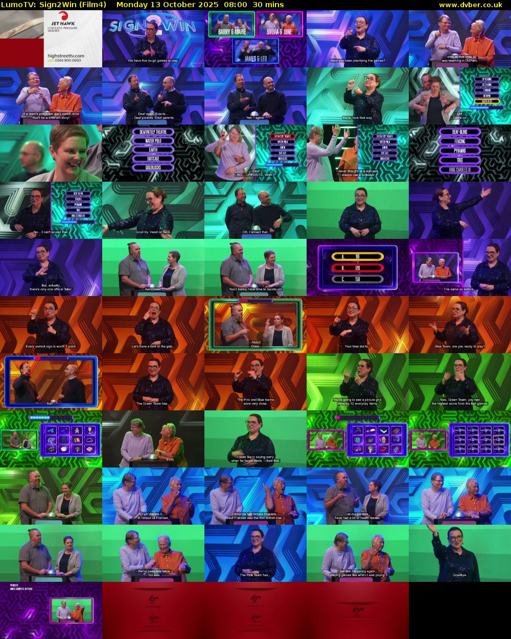 LumoTV: Sign2Win (Film4) Monday 13 October 2025 08:00 - 08:30
