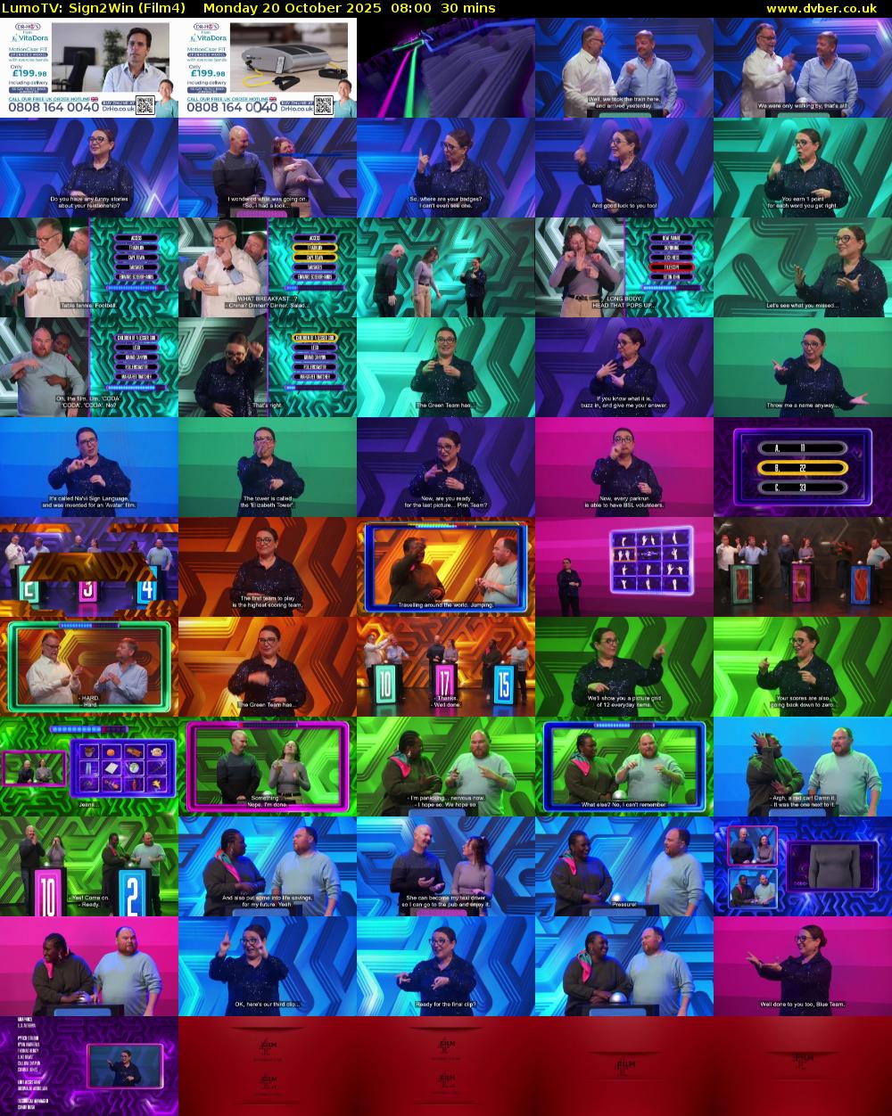 LumoTV: Sign2Win (Film4) Monday 20 October 2025 08:00 - 08:30