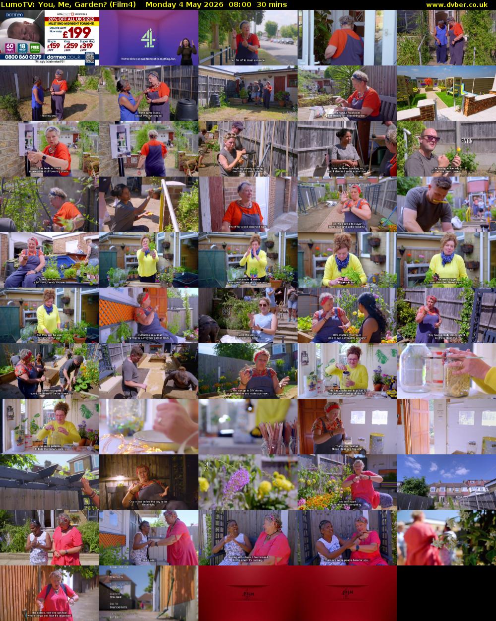 LumoTV: You, Me, Garden? (Film4) Monday 4 May 2026 08:00 - 08:30