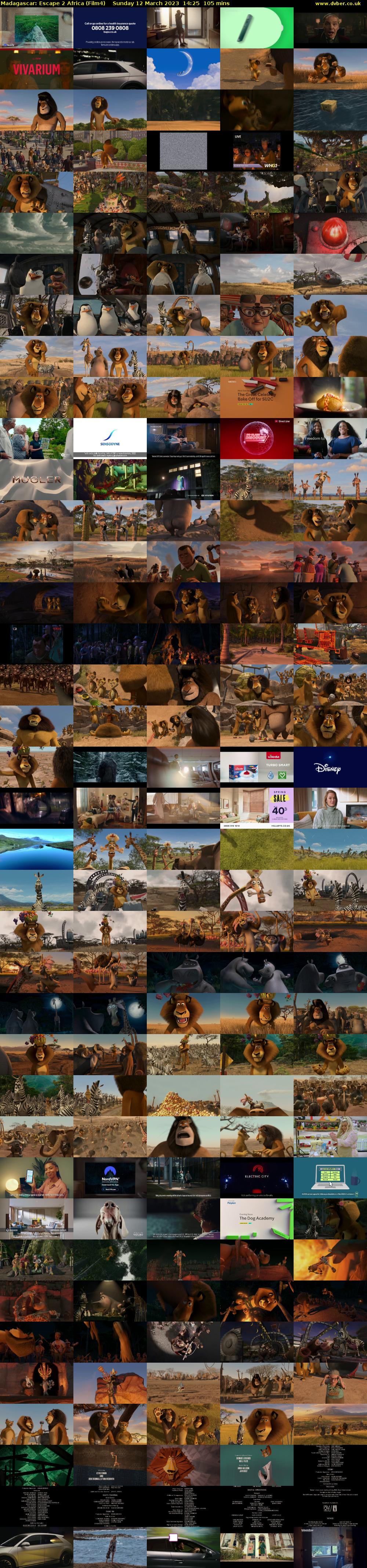 Madagascar: Escape 2 Africa (Film4) Sunday 12 March 2023 14:25 - 16:10