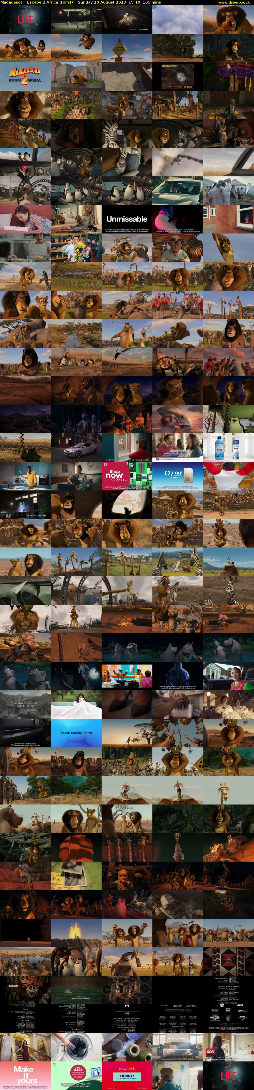 Madagascar: Escape 2 Africa (Film4) Sunday 20 August 2023 15:10 - 16:55