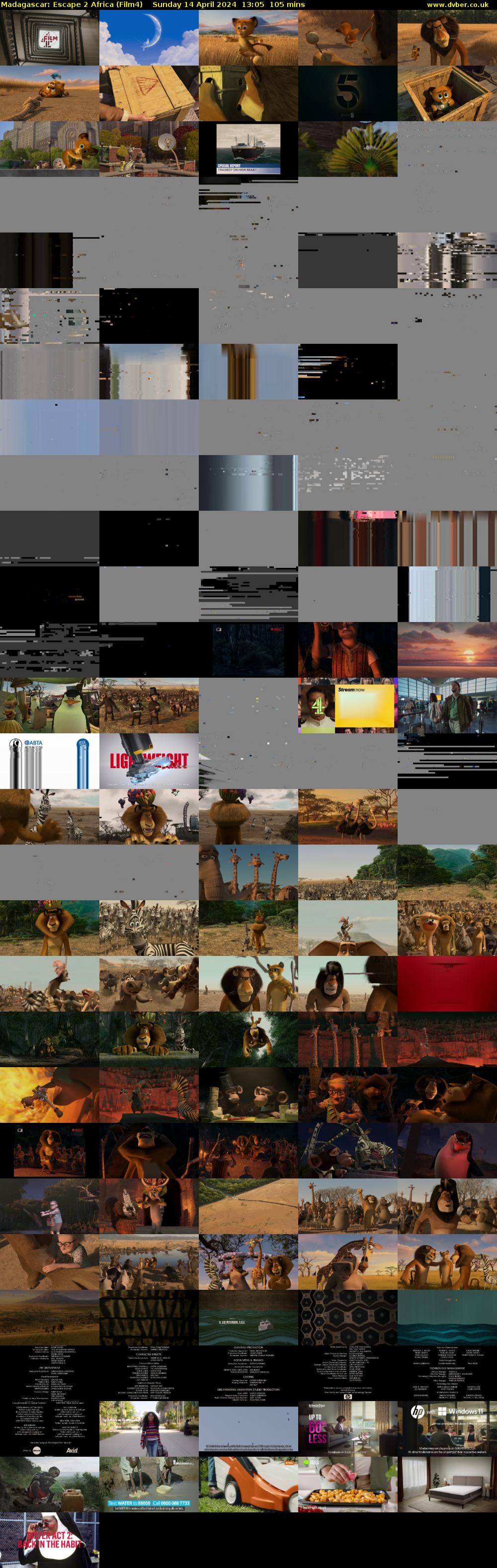 Madagascar: Escape 2 Africa (Film4) Sunday 14 April 2024 13:05 - 14:50
