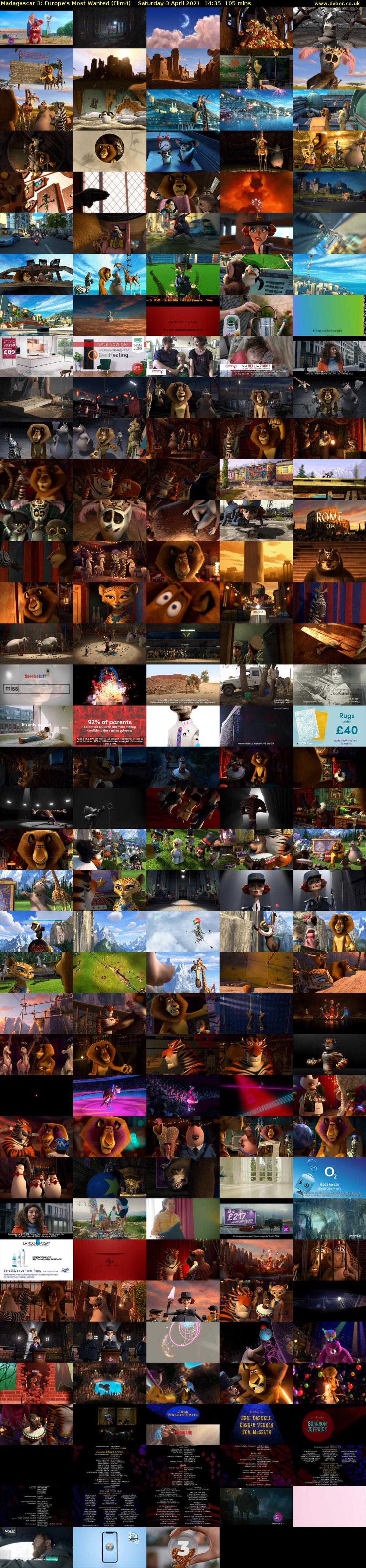 Madagascar 3: Europe's Most Wanted (Film4) Saturday 3 April 2021 14:35 - 16:20