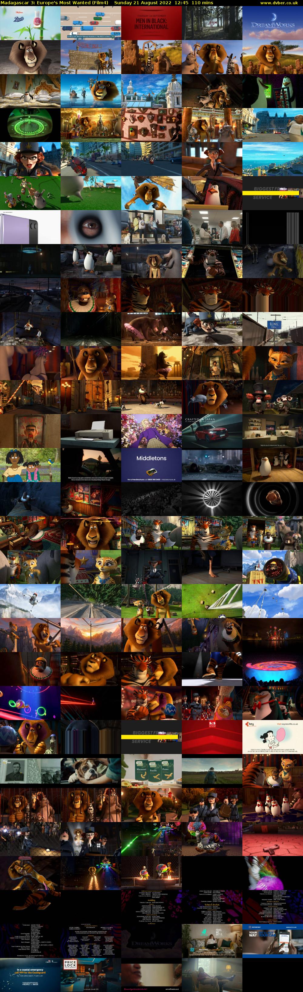 Madagascar 3: Europe's Most Wanted (Film4) Sunday 21 August 2022 12:45 - 14:35