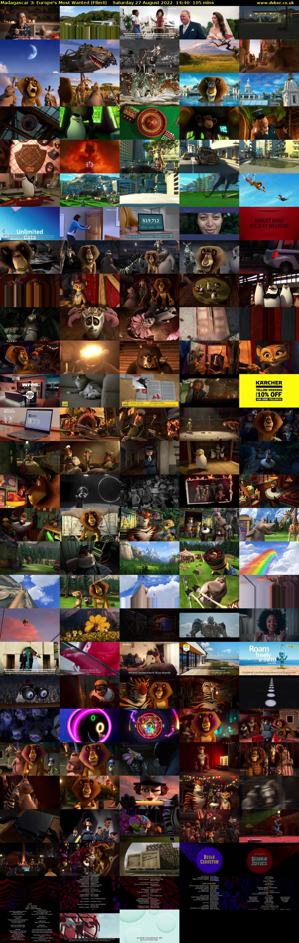 Madagascar 3: Europe's Most Wanted (Film4) Saturday 27 August 2022 14:40 - 16:25