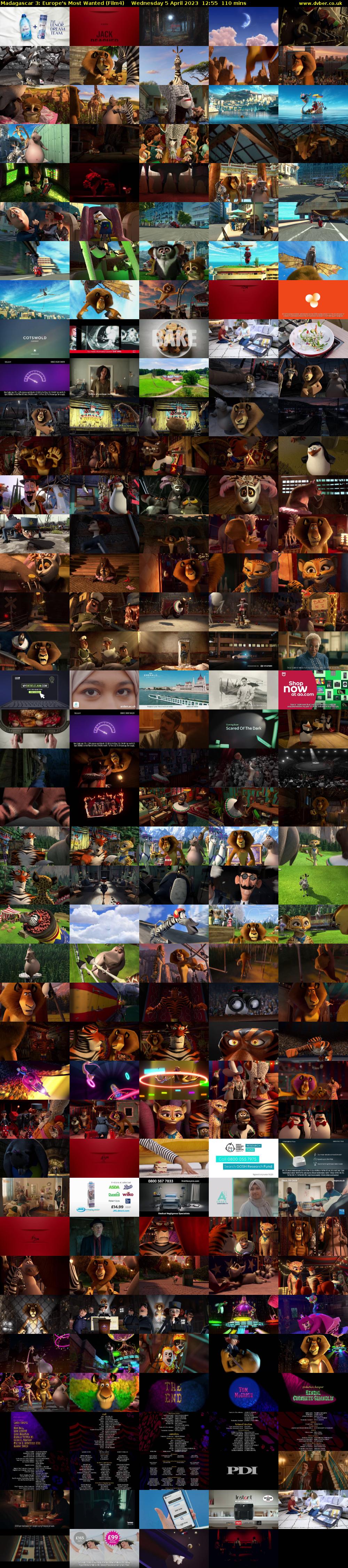Madagascar 3: Europe's Most Wanted (Film4) Wednesday 5 April 2023 12:55 - 14:45