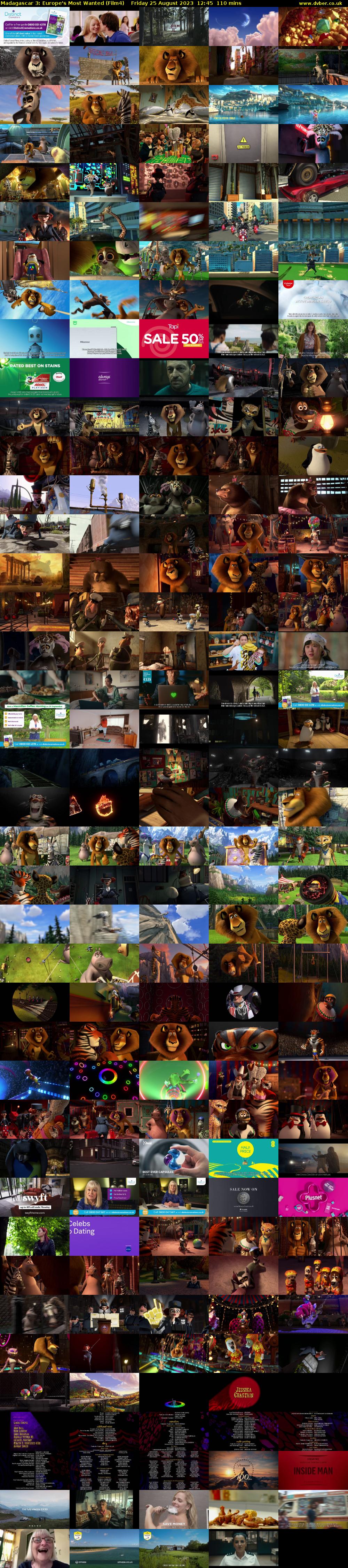 Madagascar 3: Europe's Most Wanted (Film4) Friday 25 August 2023 12:45 - 14:35