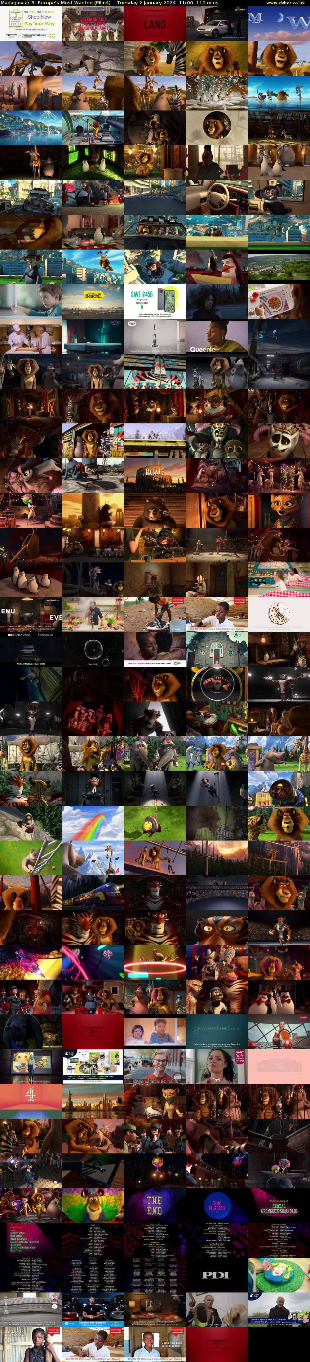 Madagascar 3: Europe's Most Wanted (Film4) Tuesday 2 January 2024 11:00 - 12:50